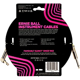 Ernie Ball Straight-Angle Instrument Cable, White 2-Pack 15 ft.