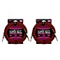 Ernie Ball Braided Straight to Straight Instrument Cable, 2-Pack 18 ft. Red/Black thumbnail
