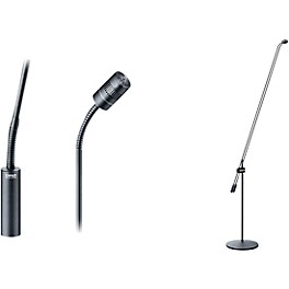 DPA Microphones 4018 Supercardioid Mic, Black, XLR, 122 cm (48 in) Boom, Floor Stand, Twin Mic