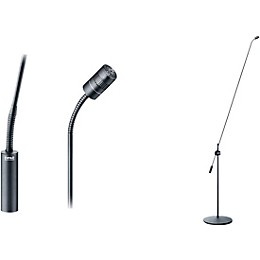 DPA Microphones 4018 Supercardioid Mic, Black, XLR, 122 cm (48 in) Boom, Floor Stand, Single Mic