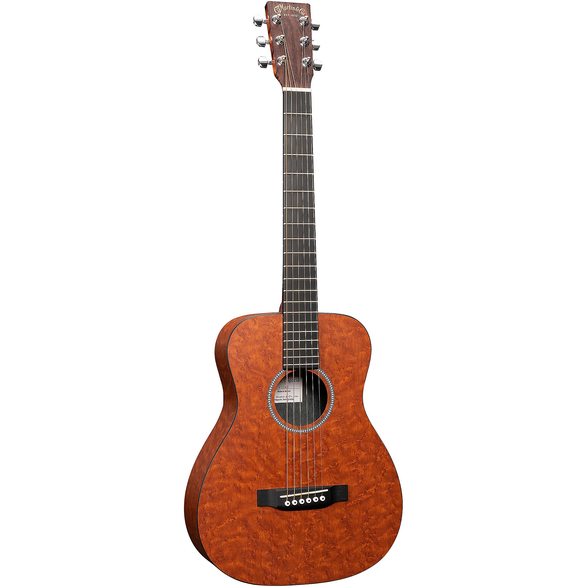 Martin Special Birdseye HPL X Series LX Little Martin Acoustic Guitar  Cognac | Guitar Center