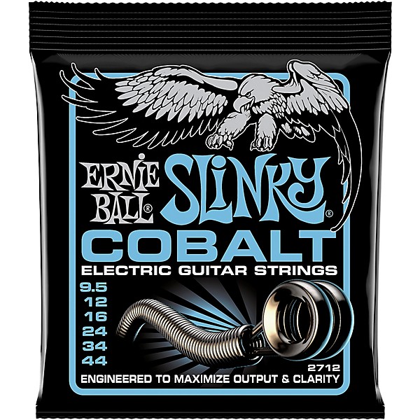 Ernie Ball Cobalt Primo Slinky Electric Guitar Strings 9.5-44 Gauge