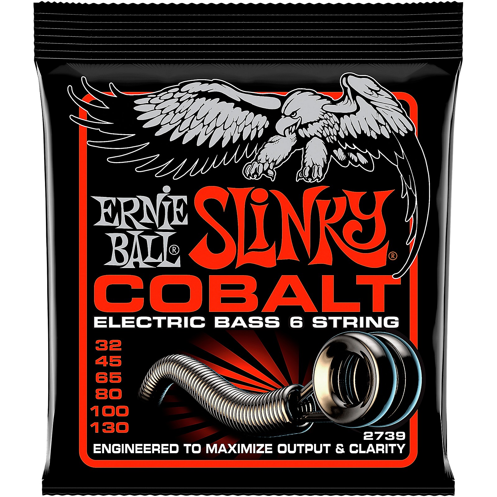 Ernie Ball Cobalt Slinky 6 String Electric Bass Strings 32 130