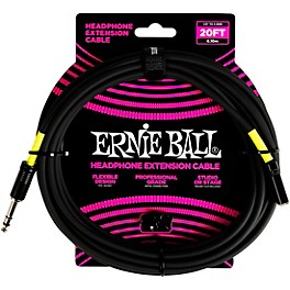 Ernie Ball Headphone Extension Cable 1/4 to 3.5 mm 20 ft. ... Ernie Ball Headphone Extension Cable 1/4 to 3.5 mm 20 ft. Black