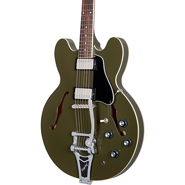 Epiphone ES-335 Bigsby Semi-Hollow Electric Guitar Olive Drab | Guitar ...