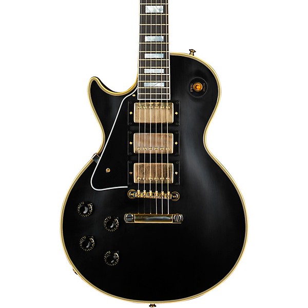 Gibson Custom 1957 Les Paul Custom 3-Pickup Reissue VOS Left-Handed Electric Guitar Ebony