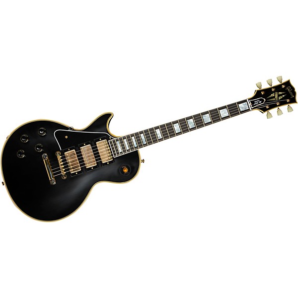 Gibson Custom 1957 Les Paul Custom 3-Pickup Reissue VOS Left-Handed Electric Guitar Ebony