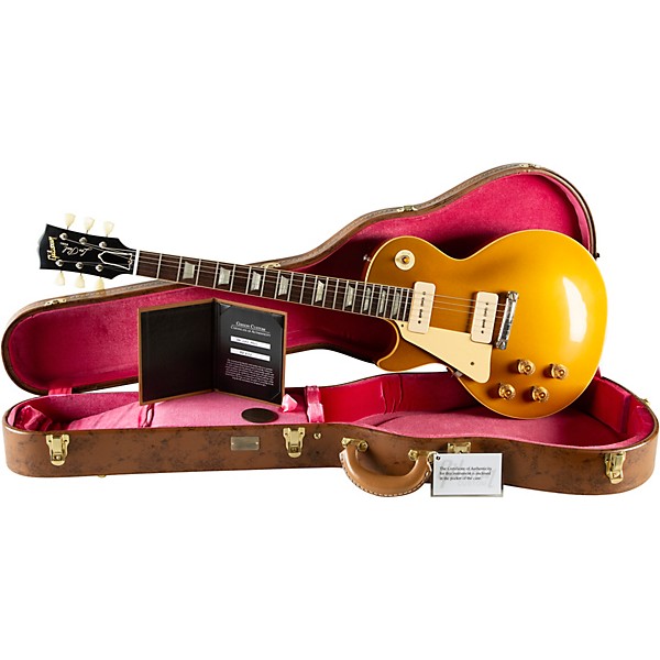 Gibson Custom 1954 Les Paul Standard Goldtop Reissue VOS Left-Handed Electric Guitar Double Gold