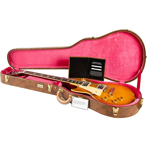 Gibson Custom 1958 Les Paul Standard Reissue VOS Left-Handed Electric Guitar Lemon Burst