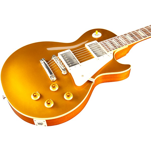 Gibson Custom 1957 Les Paul Standard Goldtop Dark Back Reissue VOS Left-Handed Electric Guitar Double Gold