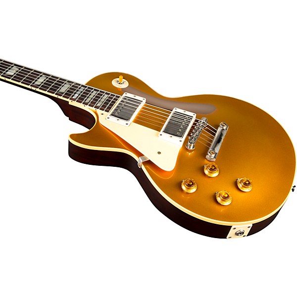 Gibson Custom 1957 Les Paul Standard Goldtop Dark Back Reissue VOS Left-Handed Electric Guitar Double Gold