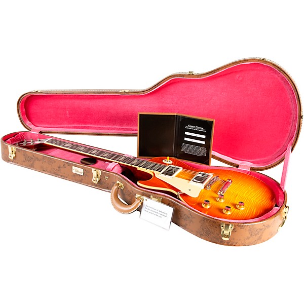 Gibson Custom 1960 Les Paul Standard Reissue VOS Left-Handed Electric Guitar Tangerine Burst