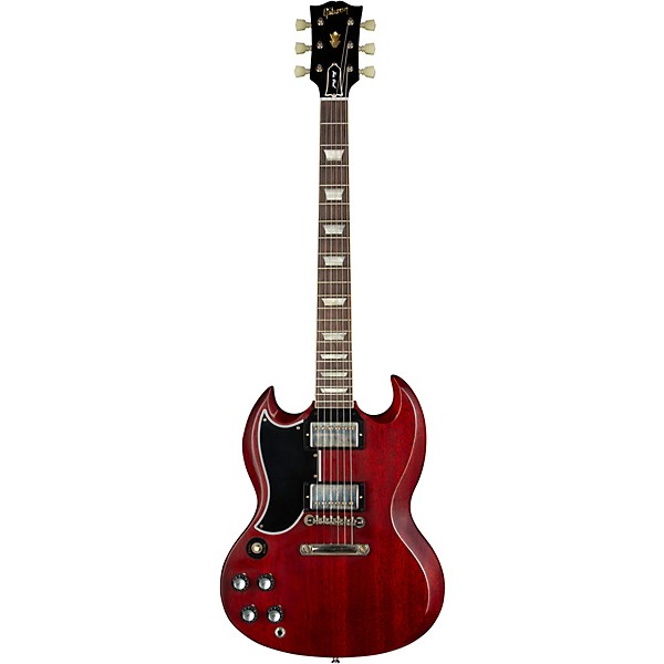 Gibson Custom 1961 SG Les Paul Standard Reissue Stopbar VOS Left-Handed Electric Guitar Cherry Red