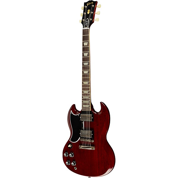 Gibson Custom 1961 SG Les Paul Standard Reissue Stopbar VOS Left-Handed Electric Guitar Cherry Red