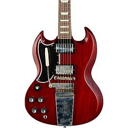 Gibson Custom 1964 SG Standard Reissue w/Maestro Vibrola VOS Left-Handed Electric Guitar Cherry Red