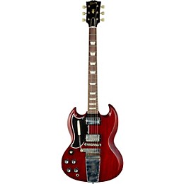 Gibson Custom 1964 SG Standard Reissue w/Maestro Vibrola VOS Left-Handed Electric Guitar Cherry Red