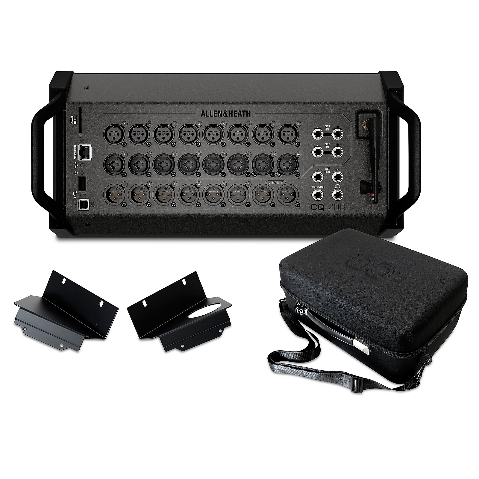 Allen & Heath CQ-20B Digital Mixer Bundle With Padded Soft Case And ...