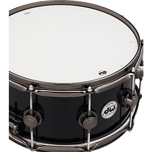 DW Collector's SSC Maple Finish Ply Snare Drum with Black Nickel Hardware 14 x 6.5 in. Gloss Black