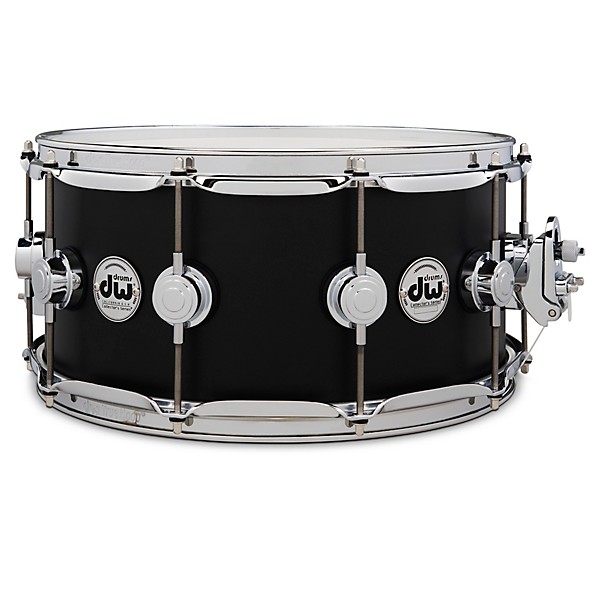 DW Collector's SSC Maple Satin Oil Snare Drum with Chrome Hardware 14 x 6.5 in. Ebony Stain