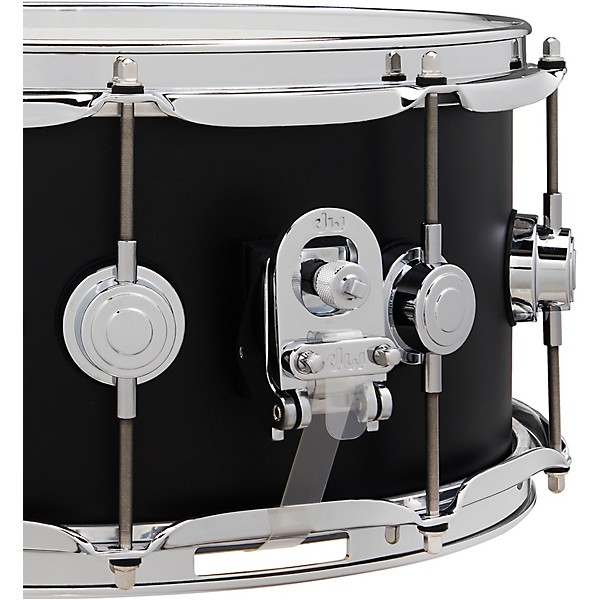 DW Collector's SSC Maple Satin Oil Snare Drum with Chrome Hardware 14 x 6.5 in. Ebony Stain