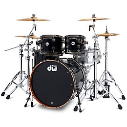 DW Collector's Series Maple/Mahogany 4-Piece Drum Shell Pack - Gloss Black