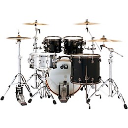 DW Collector's Series Maple/Mahogany 4-Piece Drum Shell Pack - Gloss Black