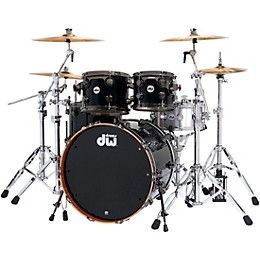 DW Collector's Series Maple/Mahogany 4-Piece Drum Shell Pack - Gloss Black
