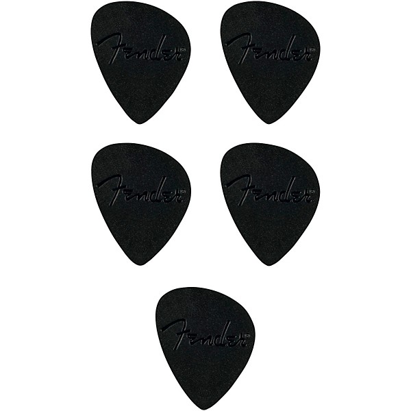 Fender Offset Guitar Picks - Black Medium 5 Pack