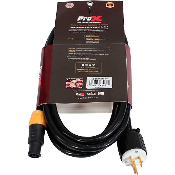 ProX Prox Xctr1Fe1210 True1 Edison Cable 10Ft