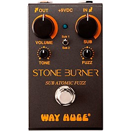 Way Huge Electronics Smalls Stone Burner Sub Atomic Fuzz Effects Pedal Black