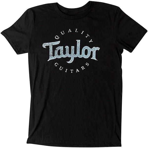 Taylor Distressed Logo T-Shirt X Large Black
