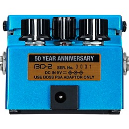 BOSS BD-2-B50A Blues Driver 50th Anniversary Effects Pedal Blue
