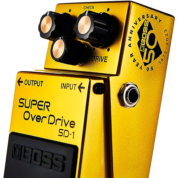 BOSS SD-1-B50A Super Overdrive 50th Anniversary Effects Pedal Yellow