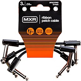 MXR 3-Pack 3" Ribbon Patch Cables Black