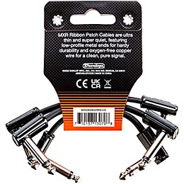MXR 3-Pack 3" Ribbon Patch Cables Black
