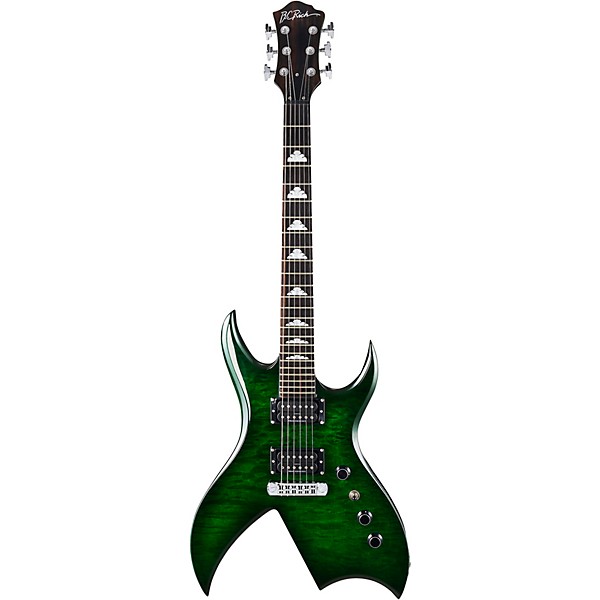 B.C. Rich Rich "B" Legacy with Tone Pros Electric Guitar Transparent Green