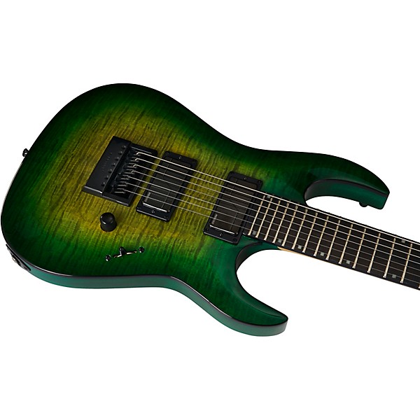 B.C. Rich Andy James Signature 7-String EverTune Electric Guitar Trans Green Burst