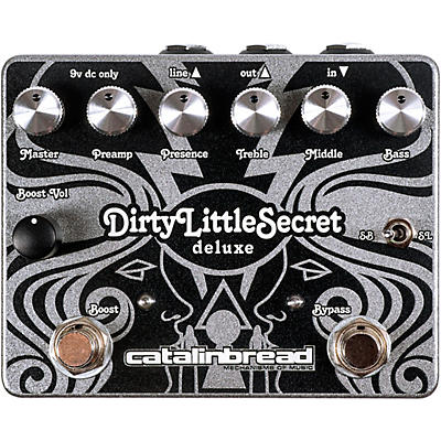 Catalinbread Dirty Little Secret Deluxe Foundation Overdrive Effects Pedal Black And Silver for sale