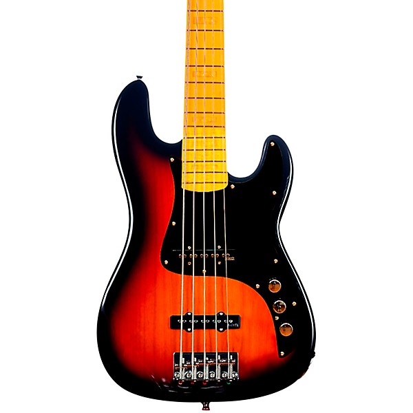 Markbass GV5 Gloxy Val MP 5 String Passive Electric Bass 3-Tone Sunburst