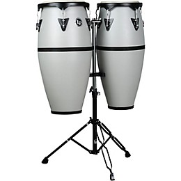 LP Discovery Conga Set with Double Conga Stand 10 and 11 in. Slate Gray