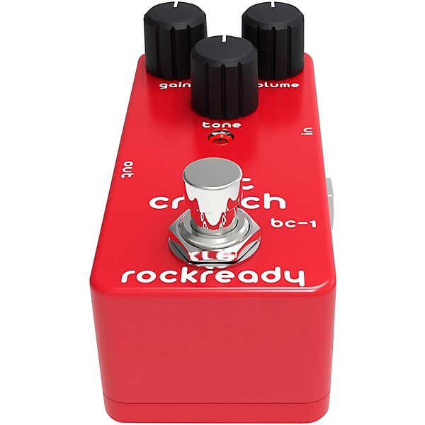 rockready Brit Crunch Mini Guitar Effect Pedal Brick Red