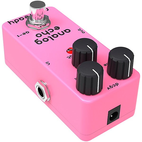 rockready Analog Echo Mini Guitar Effect Pedal Flamingo Pink