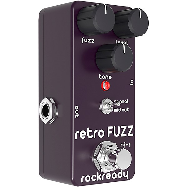 rockready Retro Fuzz Mini Guitar Effect Pedal Black