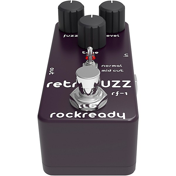 rockready Retro Fuzz Mini Guitar Effect Pedal Black