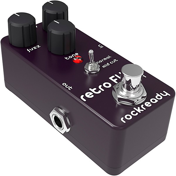 rockready Retro Fuzz Mini Guitar Effect Pedal Black