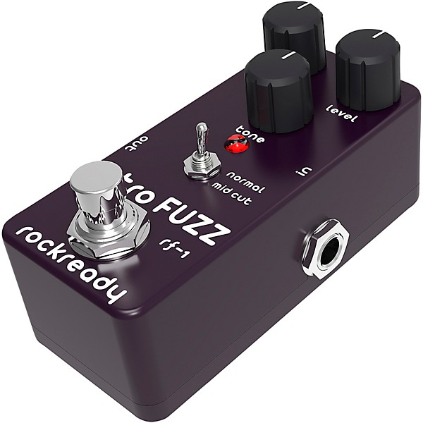 rockready Retro Fuzz Mini Guitar Effect Pedal Black