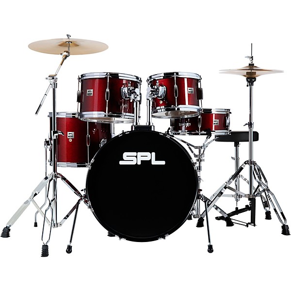 Sound Percussion Labs Kicker 5-Piece Complete Drum Set Dark Red