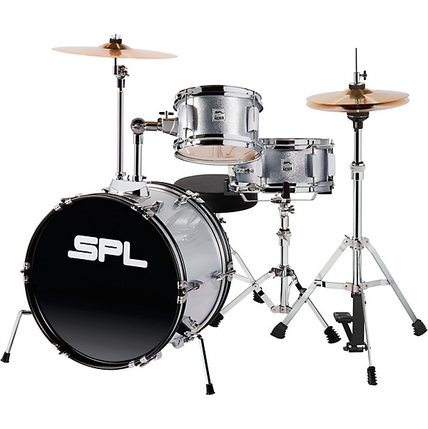 Sound Percussion Labs Lil' Kicker 3-Piece Junior Drum Set Metallic Silver