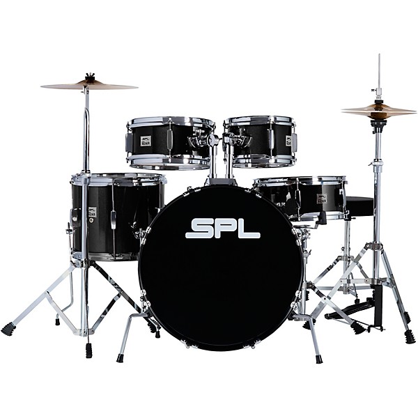 Open Box Sound Percussion Labs Junior Kicker 5-Piece Drum Set Level 1 Black