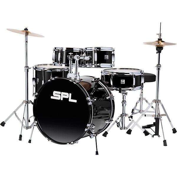 Open Box Sound Percussion Labs Junior Kicker 5-Piece Drum Set Level 1 Black